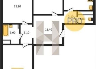 Продаю трехкомнатную квартиру, 83.1 м2, Воронеж, улица Шишкова, 140Б/6, Центральный район