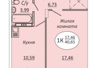 Продам 1-комнатную квартиру, 41 м2, Новосибирск, 2-я Воинская улица, 51, метро Золотая Нива