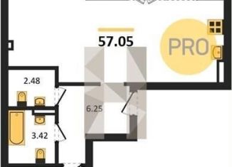 Продам 1-комнатную квартиру, 57.1 м2, Калининградская область