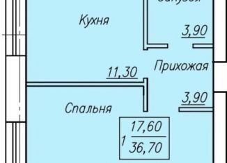 Продается 1-комнатная квартира, 36.7 м2, Оренбург