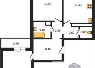 Продается 2-ком. квартира, 66.5 м2, Воронеж, Левобережный район, улица Шидловского, 28