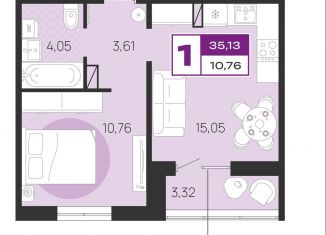 Продается 1-ком. квартира, 35.1 м2, Брянск, Бежицкий район