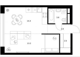 Продается 1-ком. квартира, 36.6 м2, Москва, жилой комплекс Москворечье, 1.1, метро Кантемировская