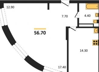 Продажа 2-комнатной квартиры, 56.7 м2, Новосибирск, Первомайский район, Заречная улица, 2