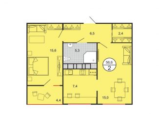 Продам 2-ком. квартиру, 56 м2, Ставрополь