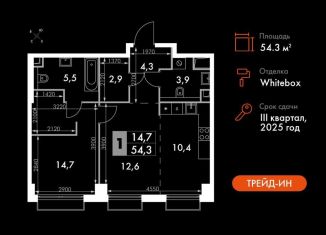 Продажа 2-ком. квартиры, 54.3 м2, Москва, ЖК Сидней Сити, жилой комплекс Сидней Сити, к5/1