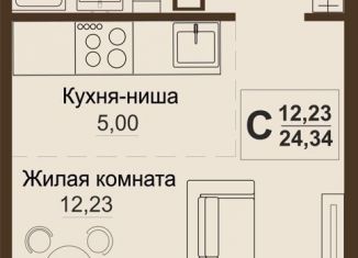 Квартира на продажу студия, 24.3 м2, Челябинская область