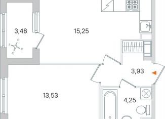 Продаю 1-комнатную квартиру, 38.7 м2, Пушкин