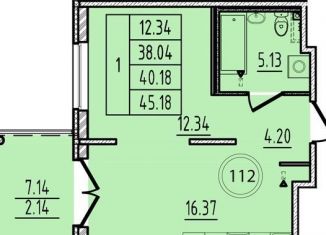 Продаю 1-ком. квартиру, 35.6 м2, Санкт-Петербург