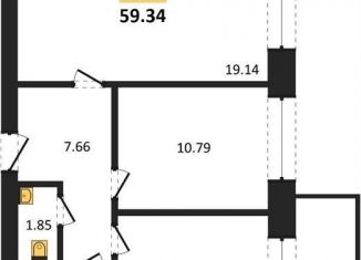 Продам 2-ком. квартиру, 59.3 м2, Богучар