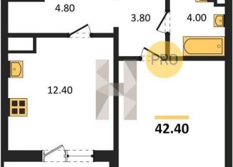 Продается однокомнатная квартира, 42.4 м2, Воронеж, улица Фёдора Тютчева, 107