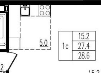 Продается квартира студия, 28.6 м2, деревня Пирогово, улица Ильинского, 8