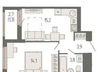 Продаю 1-ком. квартиру, 38.5 м2, Екатеринбург, метро Чкаловская