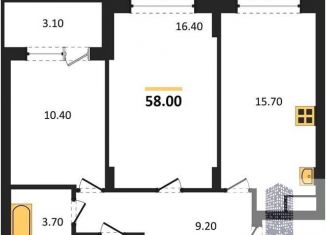 Продам 2-ком. квартиру, 58 м2, Воронеж, улица Теплоэнергетиков, 17ск2, Железнодорожный район