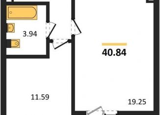 Продам 1-комнатную квартиру, 40.8 м2, село Новая Усмань, улица Рокоссовского, 47