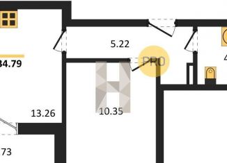 Продам 1-ком. квартиру, 34.8 м2, Калининград