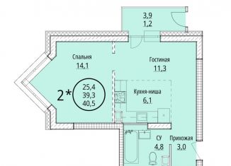 2-ком. квартира на продажу, 40.5 м2, Хабаровск