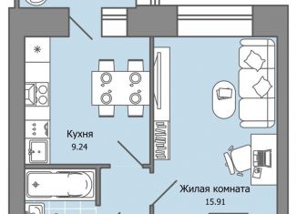 1-комнатная квартира на продажу, 35 м2, село Первомайский, ЖК Знак