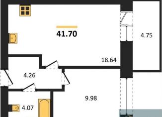 Продаю 1-комнатную квартиру, 41.7 м2, Богучар