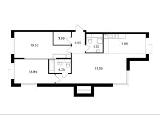 Продаю 3-комнатную квартиру, 99.6 м2, Москва, Электролитный проезд, 7