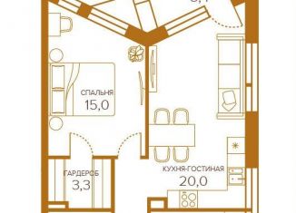 Продажа однокомнатной квартиры, 52 м2, Москва, жилой комплекс Шампайн, к3, Южнопортовый район