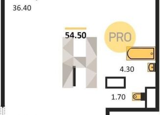 Продается 1-комнатная квартира, 54.5 м2, Воронеж, улица Шишкова, 140Б/17