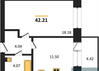 Продается однокомнатная квартира, 42.2 м2, Павловск