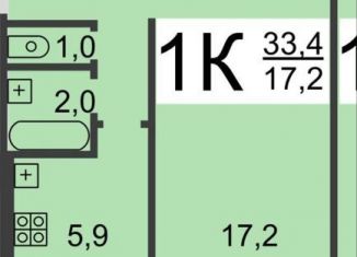 1-ком. квартира в аренду, 33.4 м2, Нижний Новгород, улица Зайцева, 4