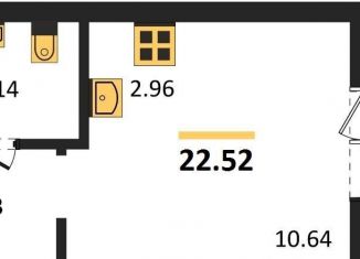 Продается квартира студия, 22.5 м2, Калининград, Ленинградский район