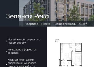 Продажа 1-ком. квартиры, 42.1 м2, Омская область, микрорайон Зелёная Река, 5