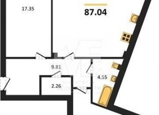 2-ком. квартира на продажу, 87 м2, Калининградская область, Комсомольская улица, 19