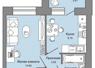 Продам 1-комнатную квартиру, 33 м2, Кировская область