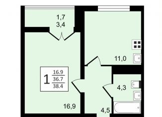 Продается однокомнатная квартира, 38.4 м2, Воронеж, улица Загоровского, 9/1, Центральный район