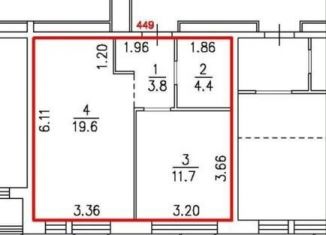 Сдается в аренду 2-комнатная квартира, 39.5 м2, Тюменская область, Полевая улица, 117к4