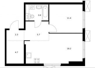 Продается 1-ком. квартира, 45.9 м2, Москва, станция Дегунино