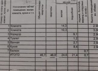 Аренда 2-комнатной квартиры, 48 м2, Омск, Ялтинская улица, 45А, Кировский округ