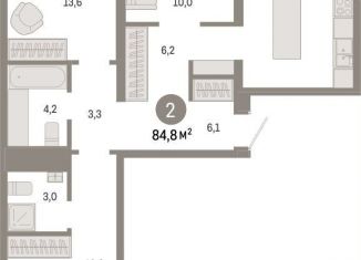 Продажа 2-комнатной квартиры, 84.7 м2, Екатеринбург, метро Чкаловская