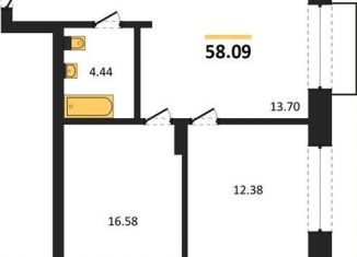 Продается 3-комнатная квартира, 58.1 м2, Новосибирск, метро Заельцовская, Игарская улица, 40/2