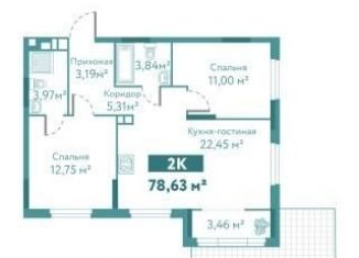 Продается двухкомнатная квартира, 66 м2, Тюменская область, улица Павла Никольского, 10к1блок1