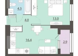 Продается 1-комнатная квартира, 39.1 м2, Екатеринбург, метро Динамо