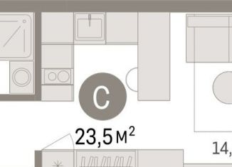 Продается квартира студия, 23.5 м2, Новосибирск