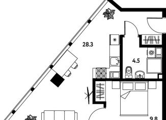 Продаю 2-ком. квартиру, 42.6 м2, Санкт-Петербург, метро Электросила, Московский проспект, 115В