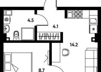 Продаю 1-ком. квартиру, 31.2 м2, Санкт-Петербург, Московский район, Московский проспект, 115В