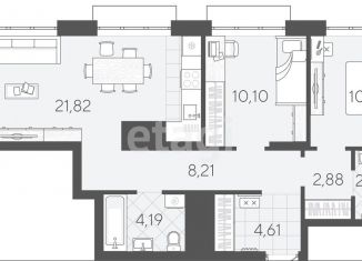 Продается 3-ком. квартира, 65.4 м2, Тюмень, Калининский округ, Краснооктябрьская улица, 4Ак1