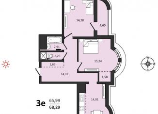 Продам 3-ком. квартиру, 70.6 м2, Хабаровск