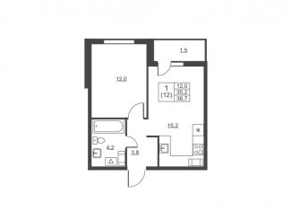 Продается 1-комнатная квартира, 36.7 м2, Ленинградская область