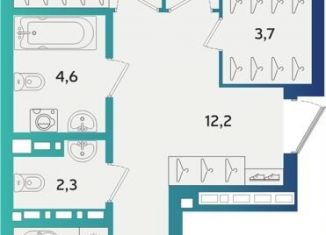 Продаю 2-комнатную квартиру, 69.4 м2, Альметьевск