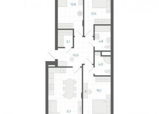 Продается 3-комнатная квартира, 85.6 м2, Челябинская область