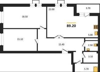 2-ком. квартира на продажу, 89.2 м2, Воронеж, улица Загоровского, 9/2