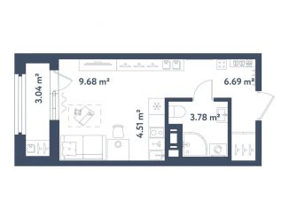 Продается квартира студия, 26.2 м2, Санкт-Петербург, Московский район